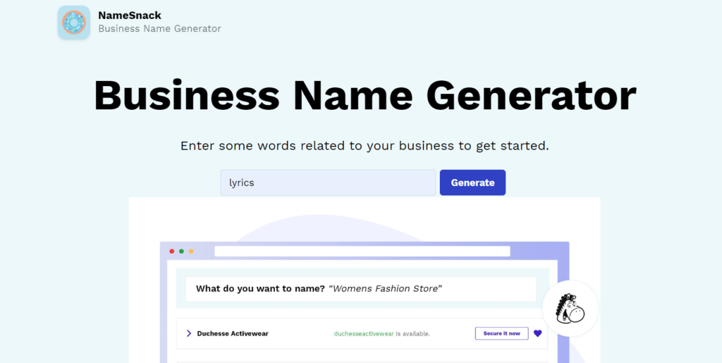 Best 10 Free AI Tools For Business Name Generator 2024   Screenshot 2023 03 03T204454.290 1024x515 