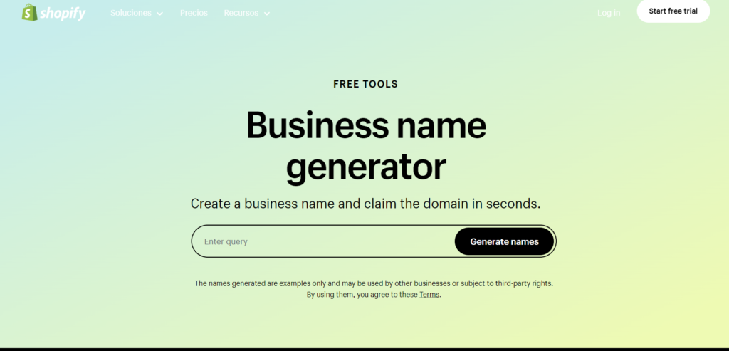 Best 10 Free AI Tools For Business Name Generator 2024   Screenshot 2023 03 03T205001.124 1024x493 